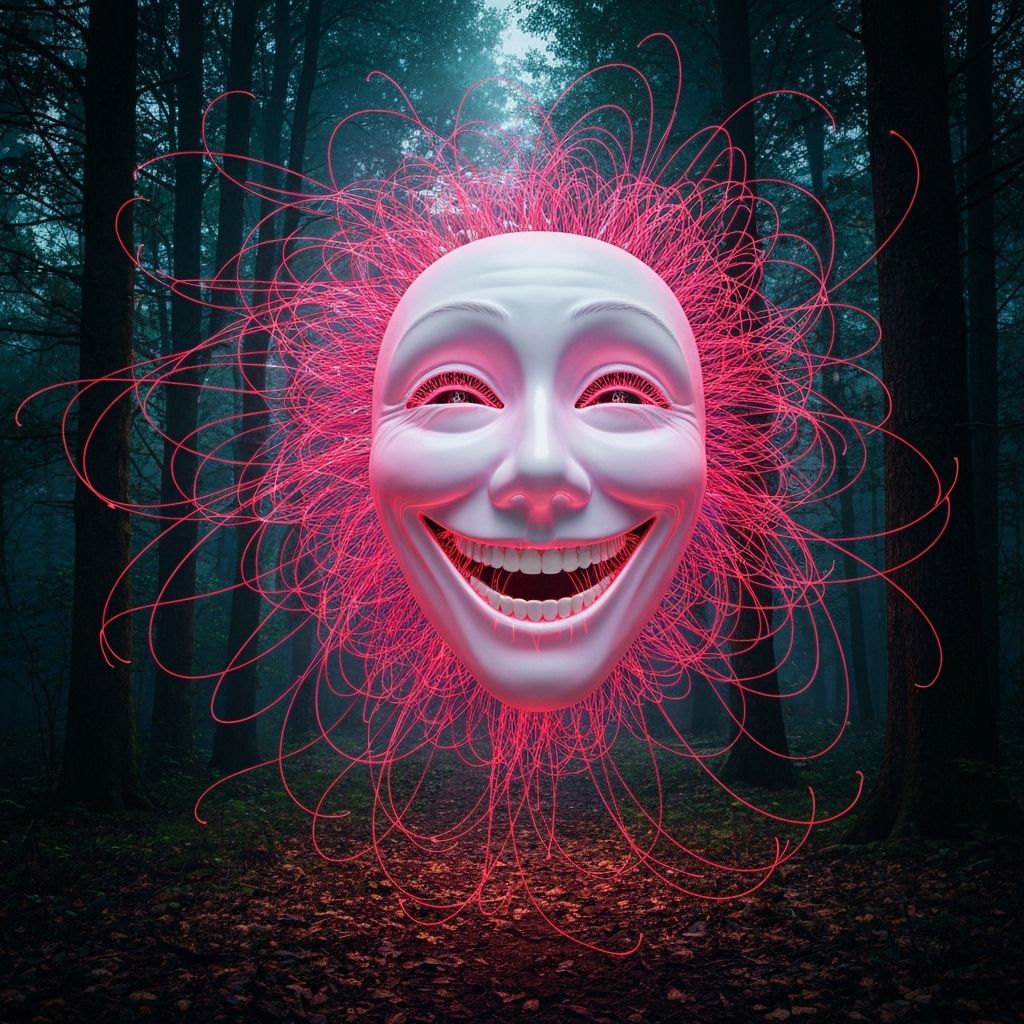 Ephemeral essences trailing about the image made of many neo...