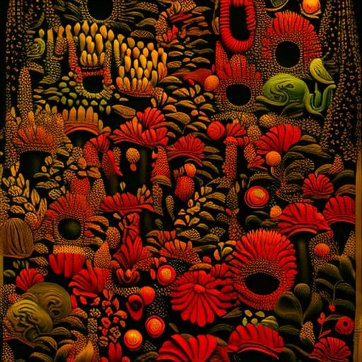 Psychedelic Landscape in Expressionist Style