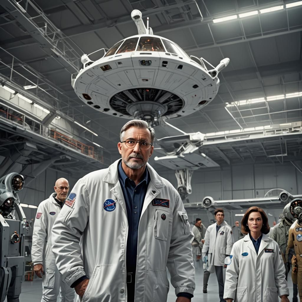 Bob Lazar at Area 51 with Alien Device