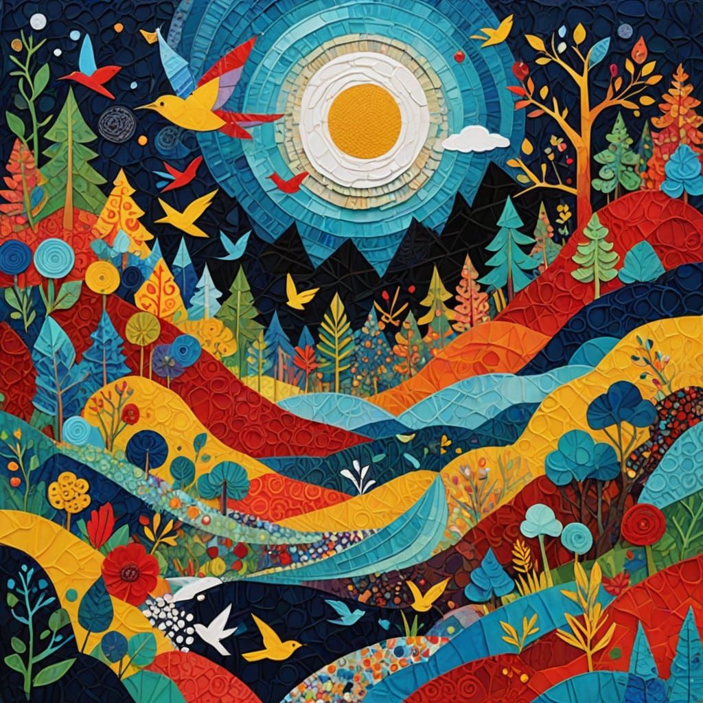 Surreal Fabric Collage Depicts Whimsical World of Fantastica...