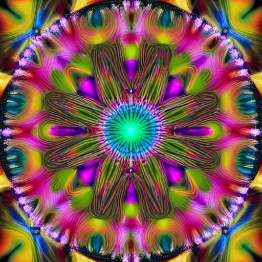 Vibrant Digital Mandala Art