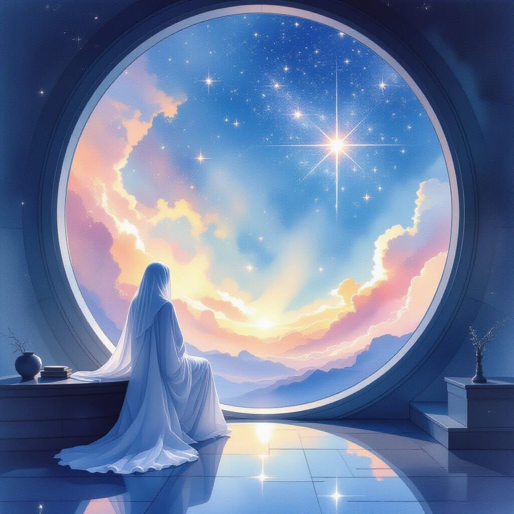 Celestial Guardian in Ethereal Observatory