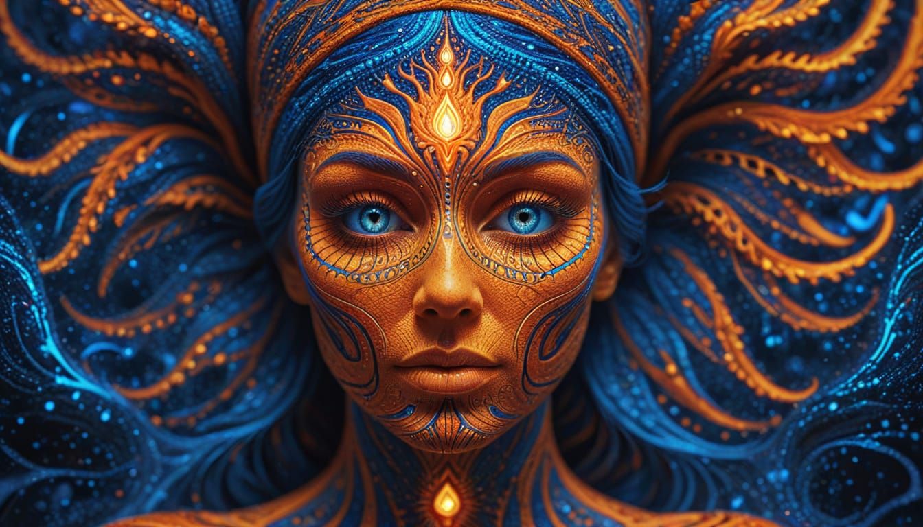 Psychedelic 1960s Fractal Art Sock Design