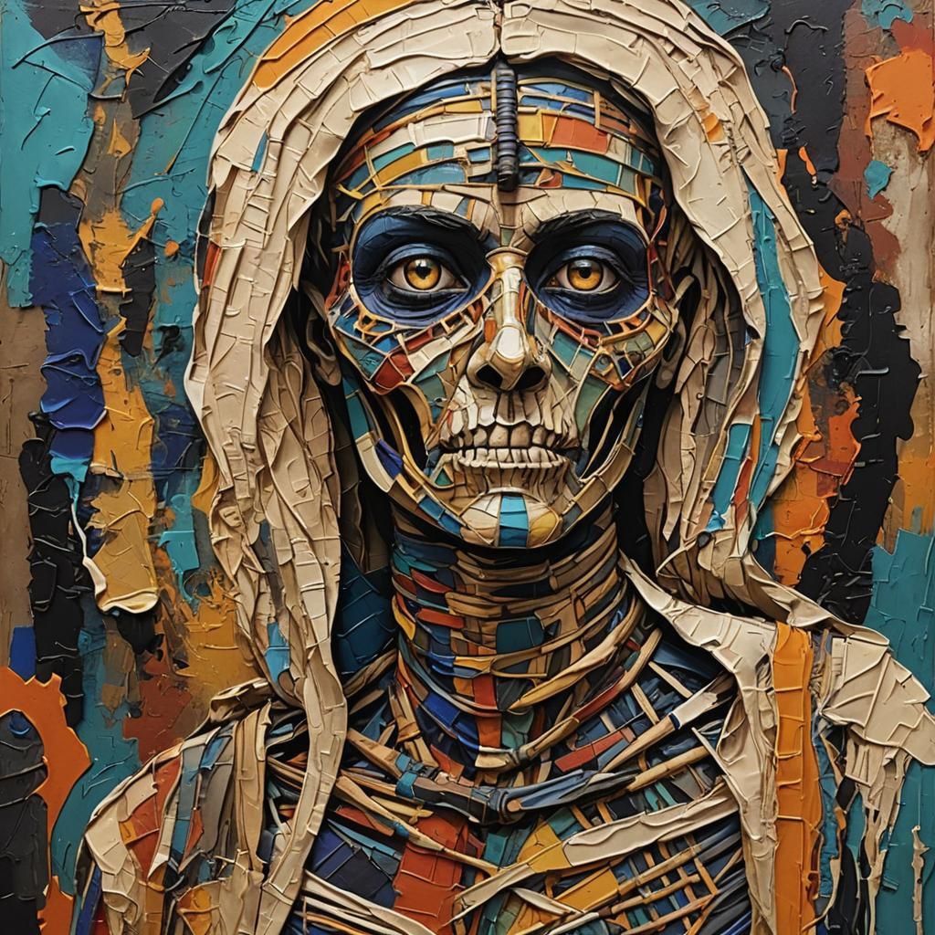 Abstract Art: The Mummy Unravels in Detail