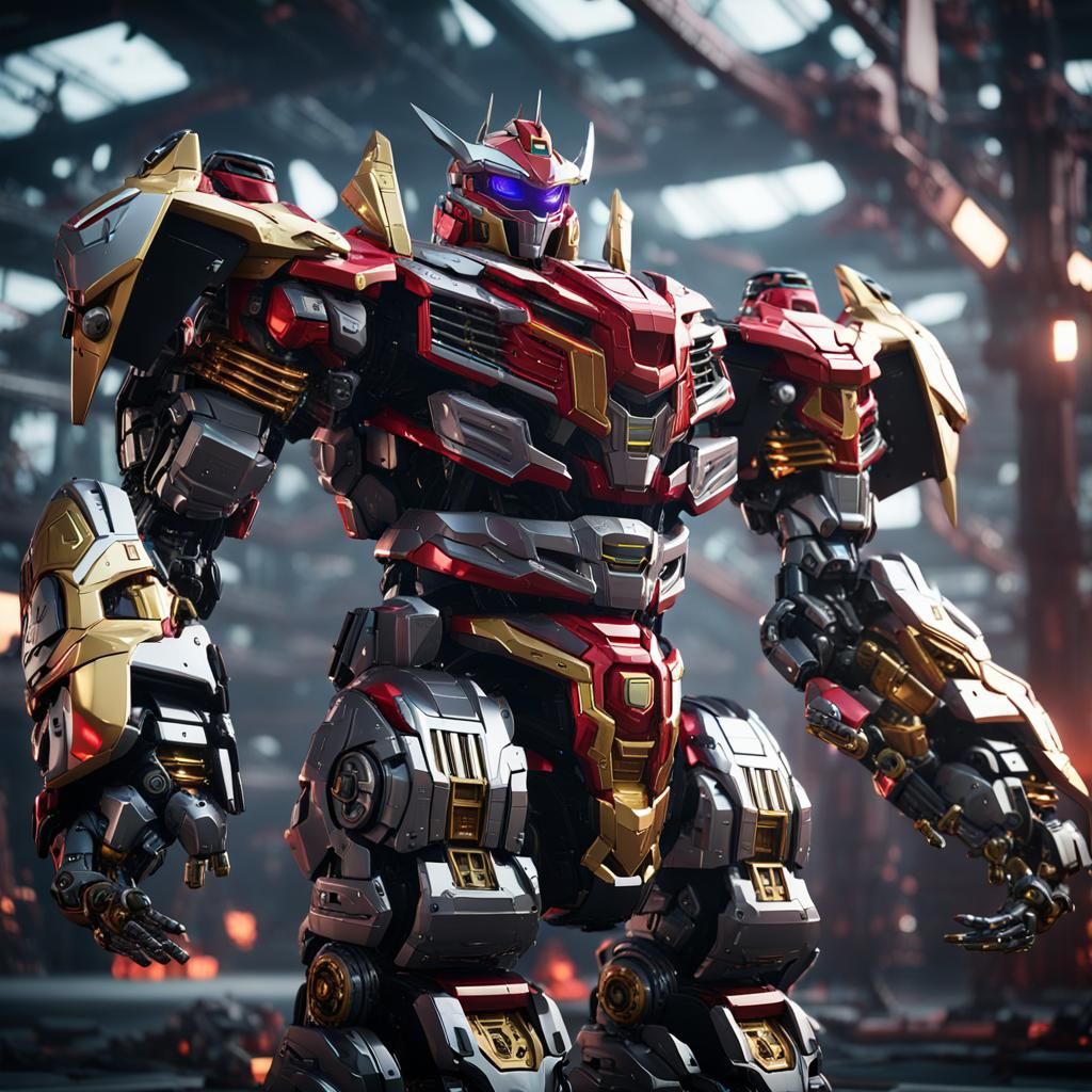Futuristic Sci-Fi Megazord Robot in 8K