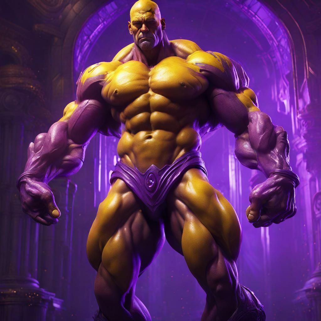 Detailed Bodybuilder in Dark Fantasy Style