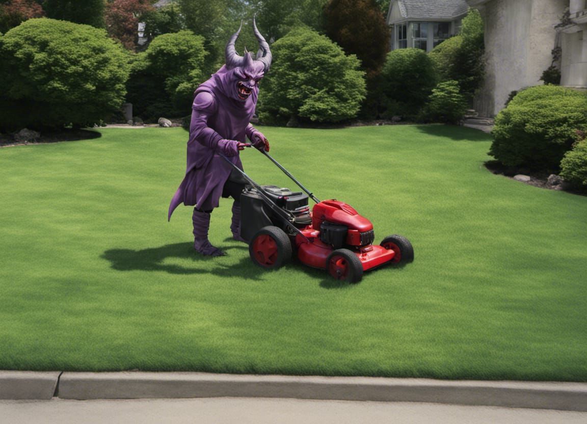 Geryon the Arch-Devil Mowing Lawn