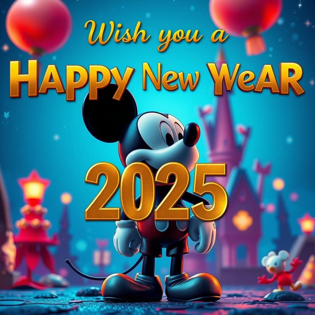 Beloved Disney Character in Vibrant, High-Concept Environmen...