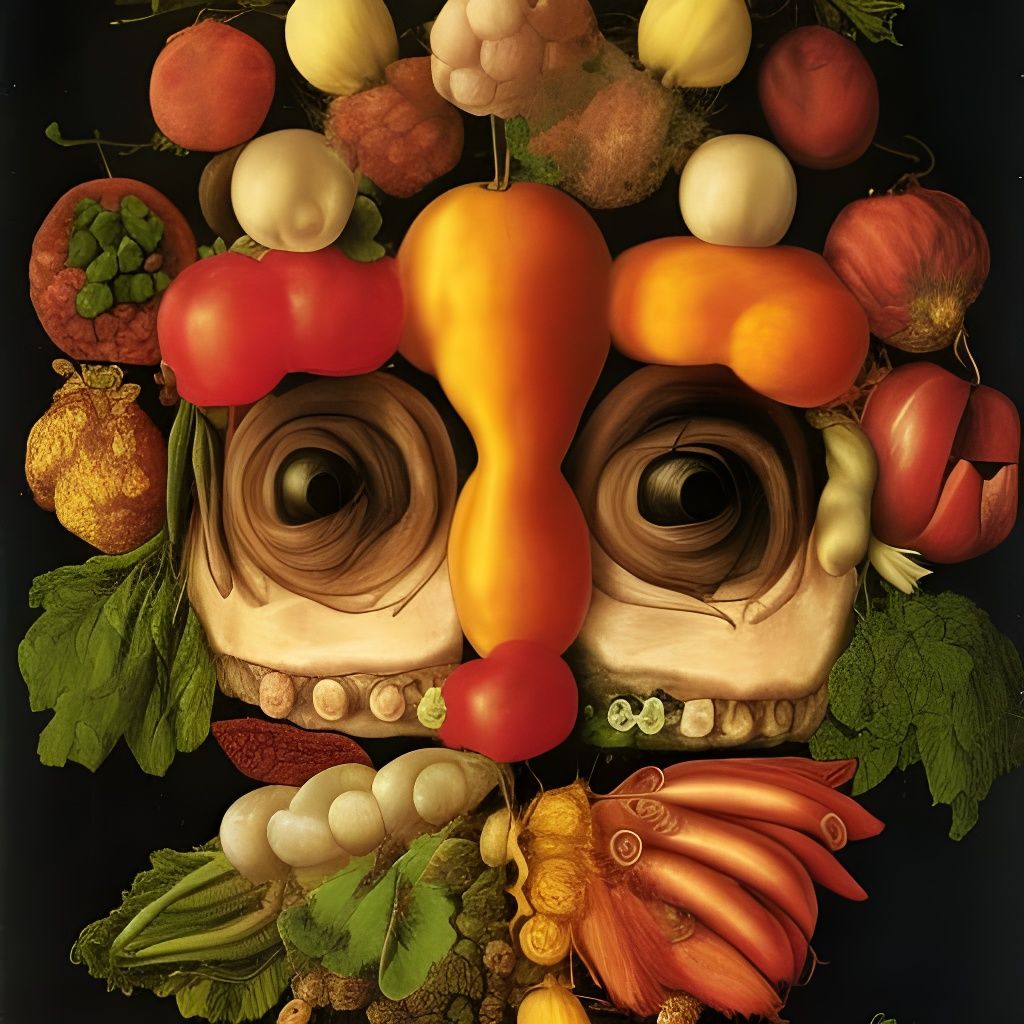 Allegorical Portrait in Arcimboldo Style