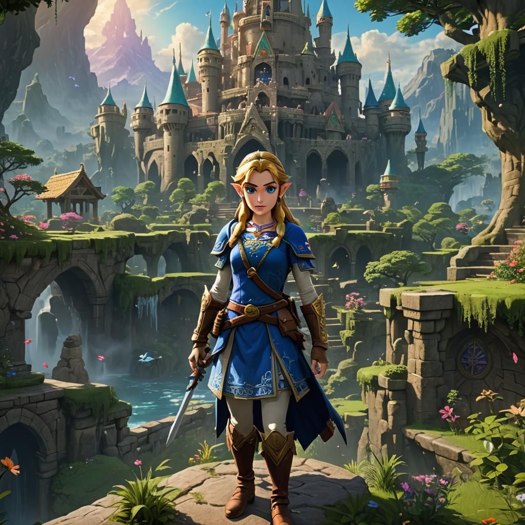 Princess Zelda Fantasy Concept Art in 8K