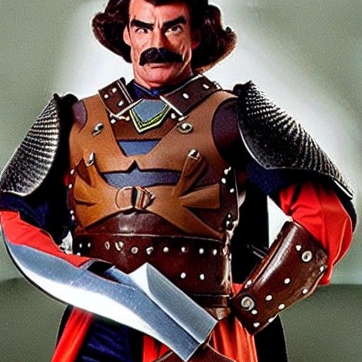 Tom Selleck as Man-at-Arms Digital Art