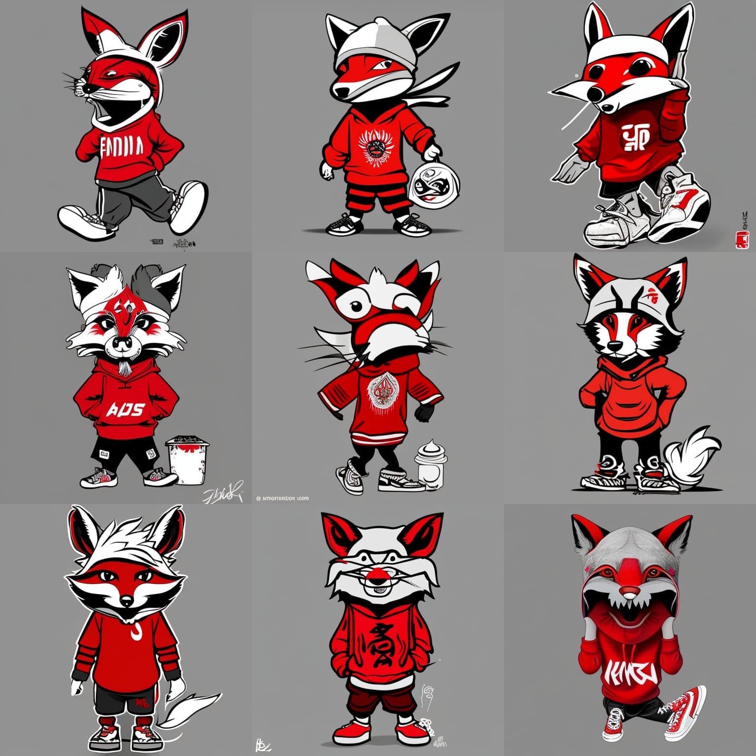 Sly Indonesian Urban Fox Mascot in Streetwear