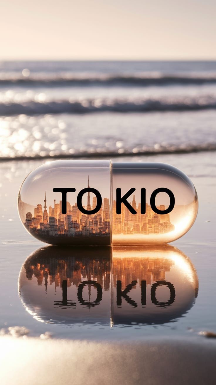 Miniature Tokio City Inside Pill Capsule