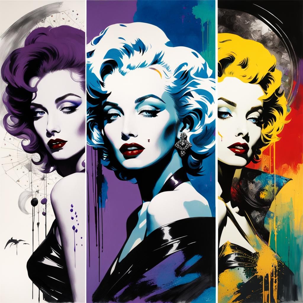 Vibrant Pop Art Collage with Surreal and Futuristic Elements