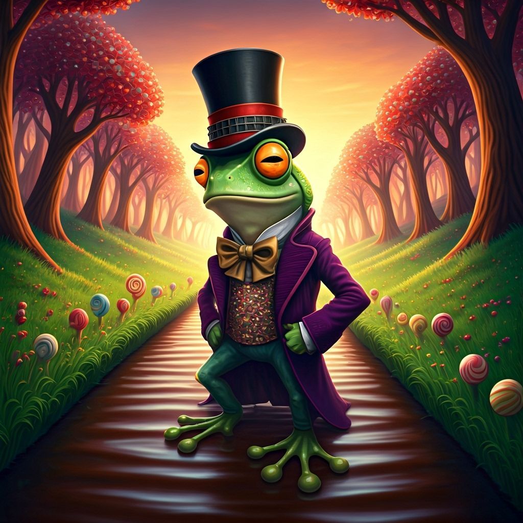 Freddo Frog as Willy Wonka in Candy Wonderland