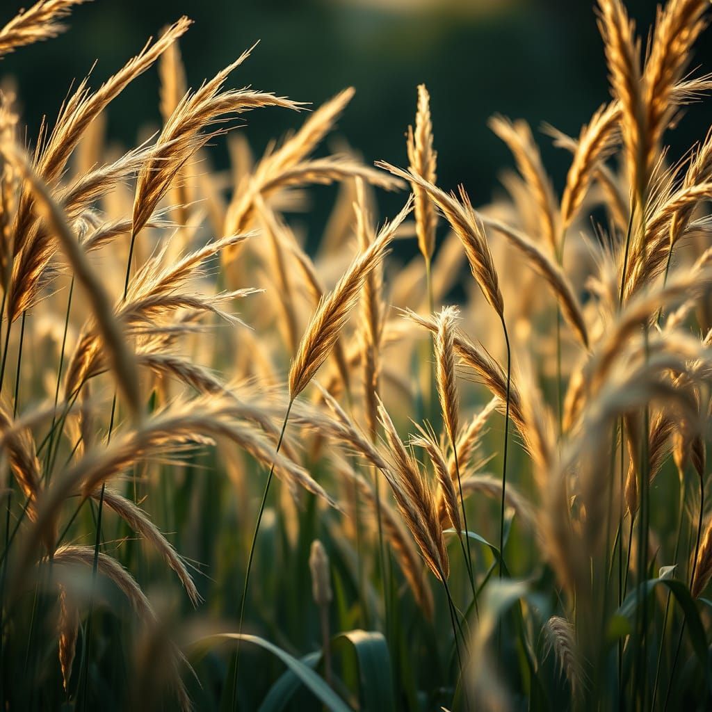 Swaying Summer Grass in HDR Hyperrealism