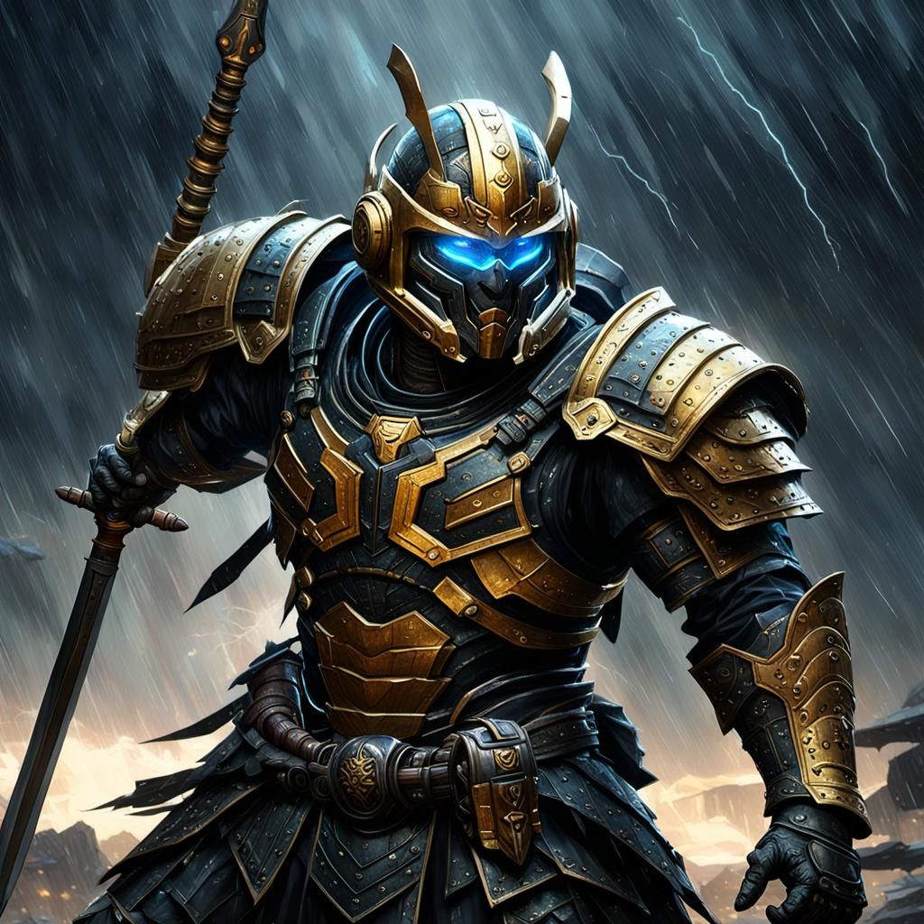 Bee Ronin in Storm of Ruin, Dark Fantasy Art