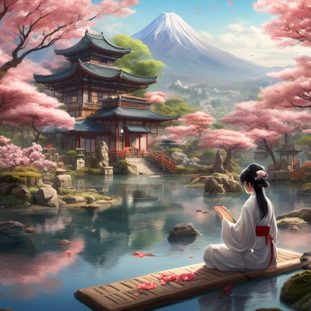 <lora:Asien Inspirations:1.0> Asian, Zen Garden, Fuji, Lotus...