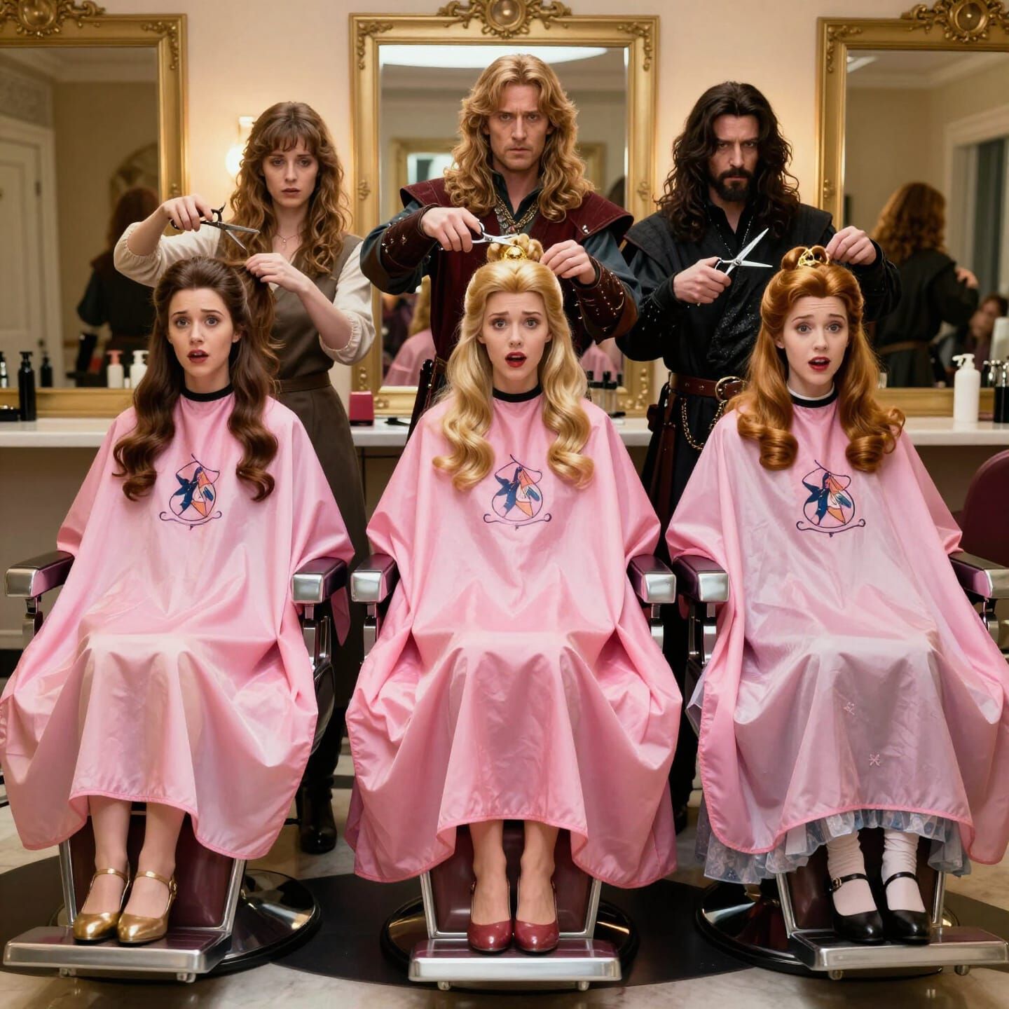 Disney Princesses Face Haircut Horror with Aragorn and Siriu...