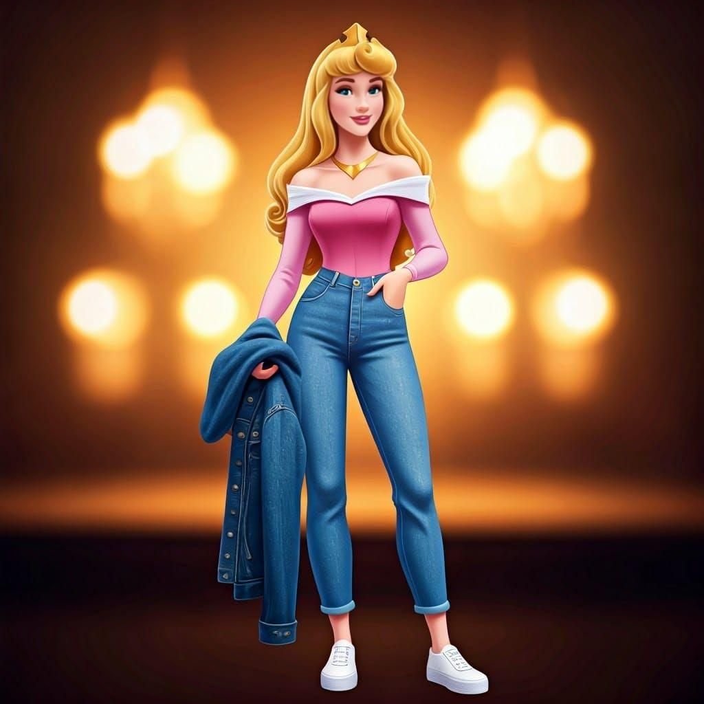 Modern Aurora in Casual Dress