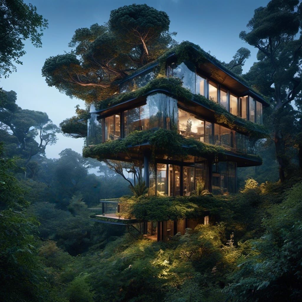 Futuristic Treehouse: Organic Architecture in Nature