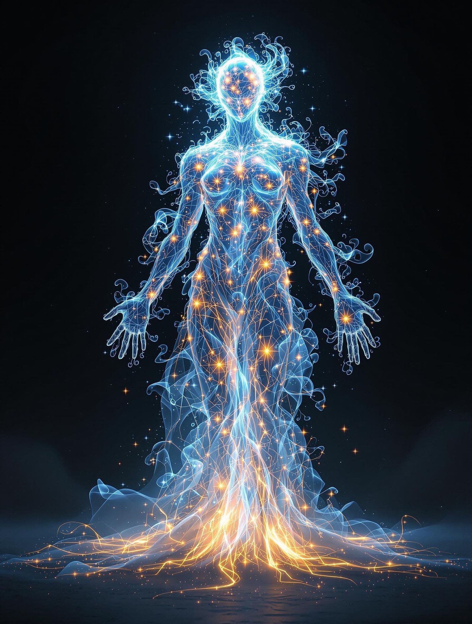 cosmic being made of light