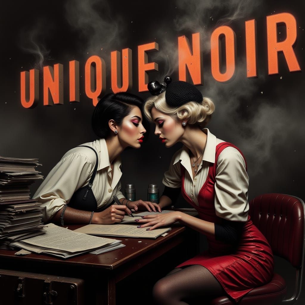 Sultry Femme Fatale Captivates Butch Detective in Hyper-Deta...