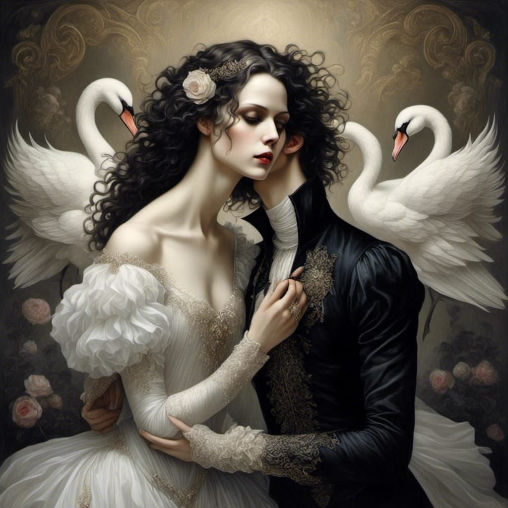 Ballet Ballerinas Performing Swan Lake