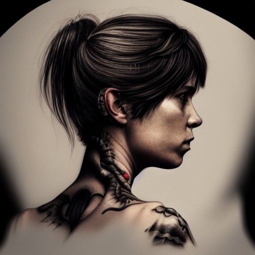 The Girl has a Dragon Tat