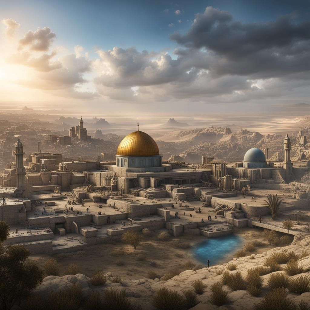 Futuristic Israel and Palestine Concept Art