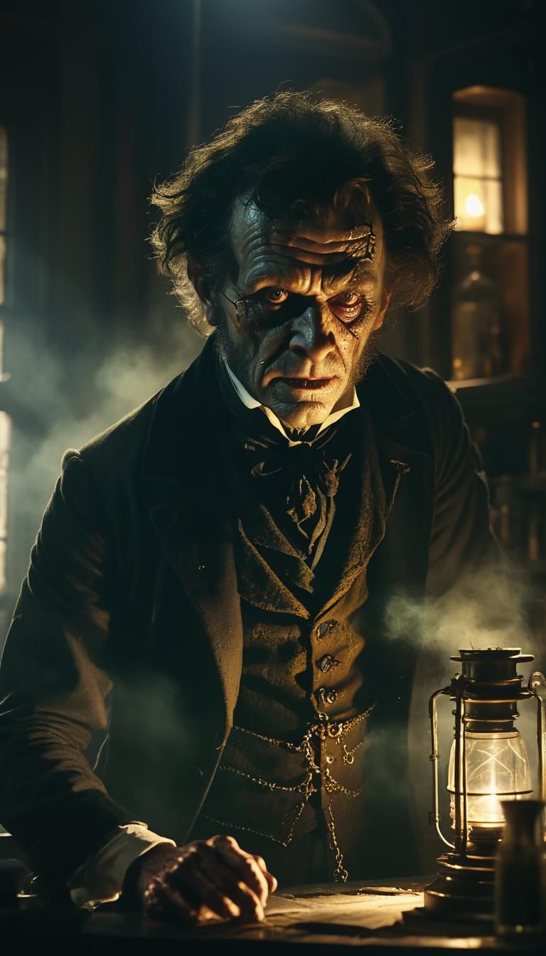 Jekyll to Hyde Transformation in Expressionist Film Still