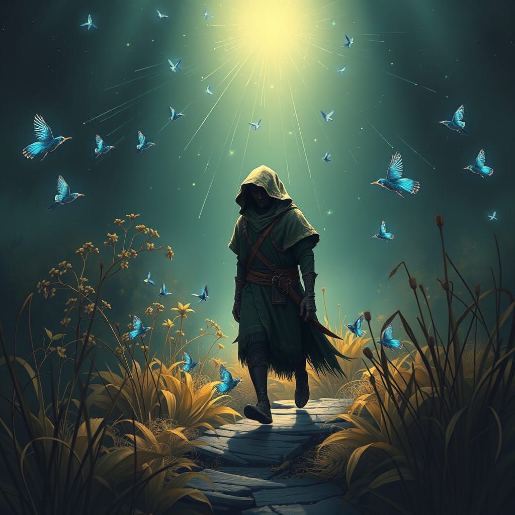 Detective Lost in a Mystical Garden