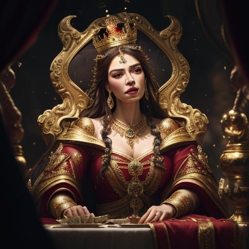 Surreal King in Opulent Splendor