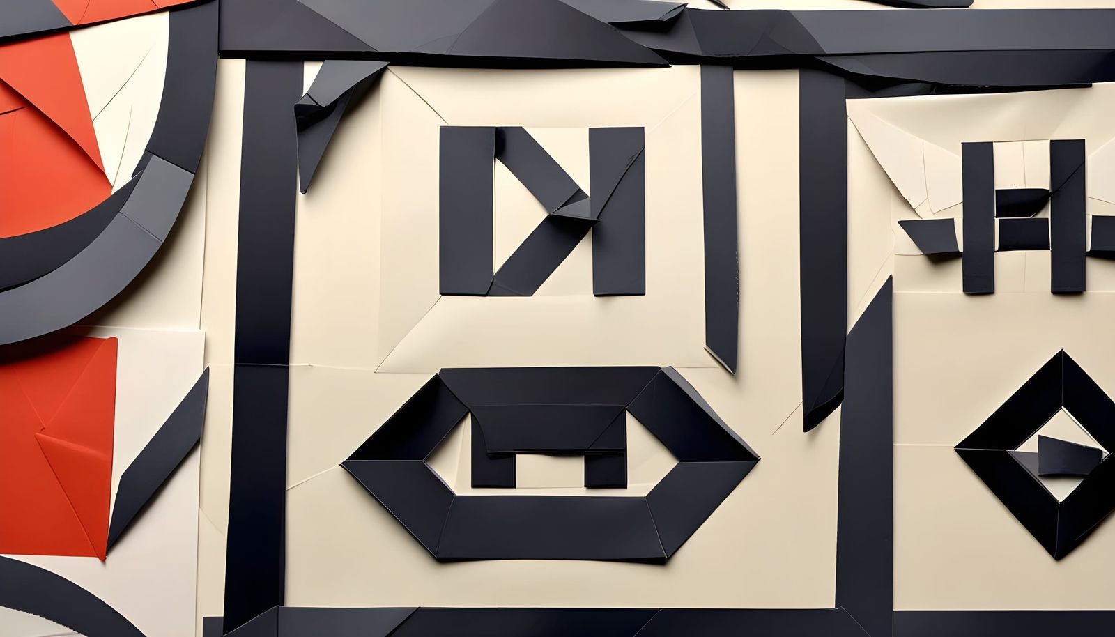 Abstract Post-Impressionism Origami Art