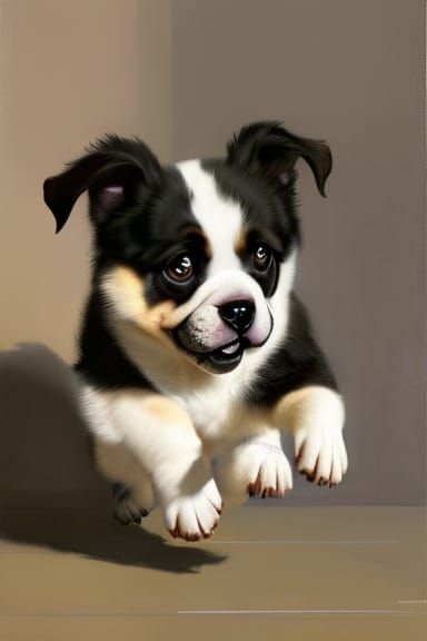 Chubby Puppies Race Through Living Room