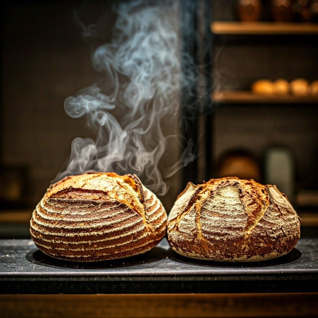 Sourdough Bread in Warm Light