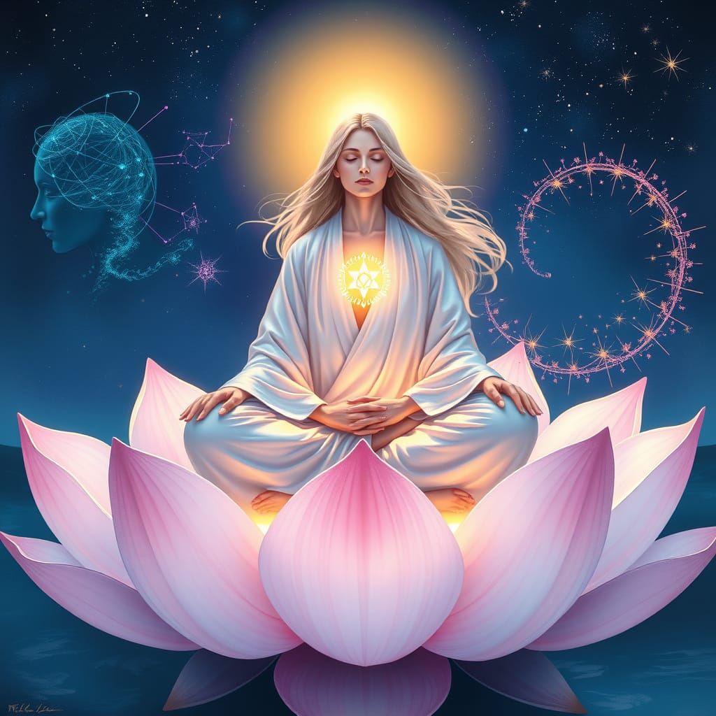 Ethereal Serenity in Celestial Bloom