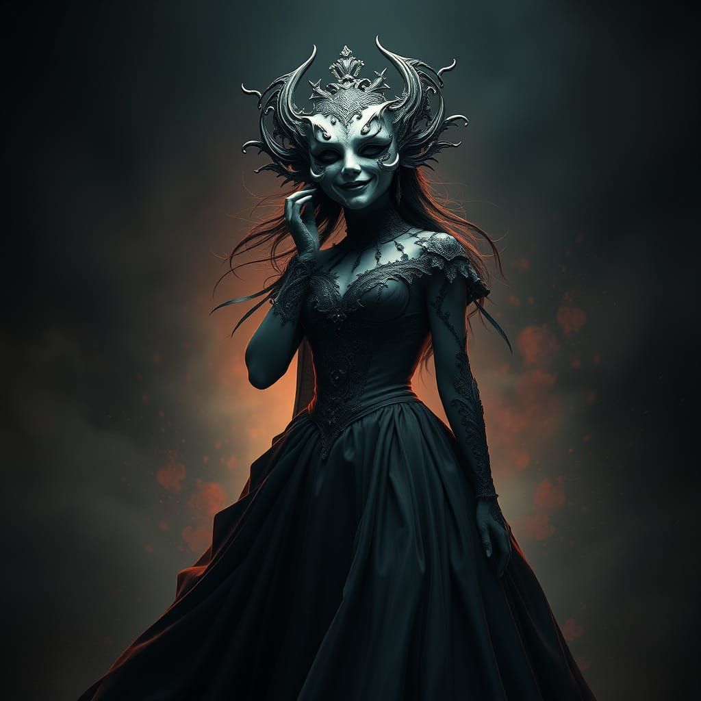 Woman in Gothic Fantasy Smile