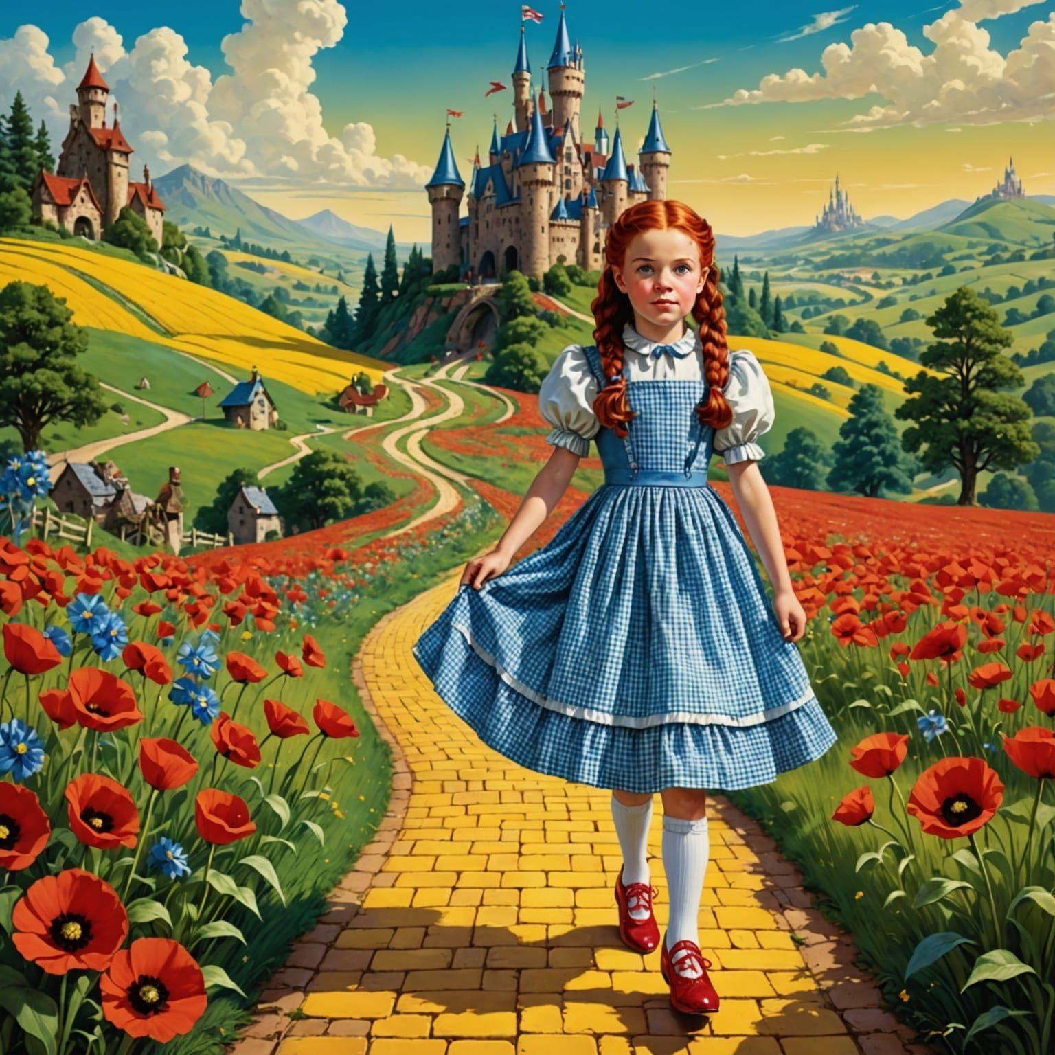 Fantastical Young Girl Embarks on Magical Journey Through a ...