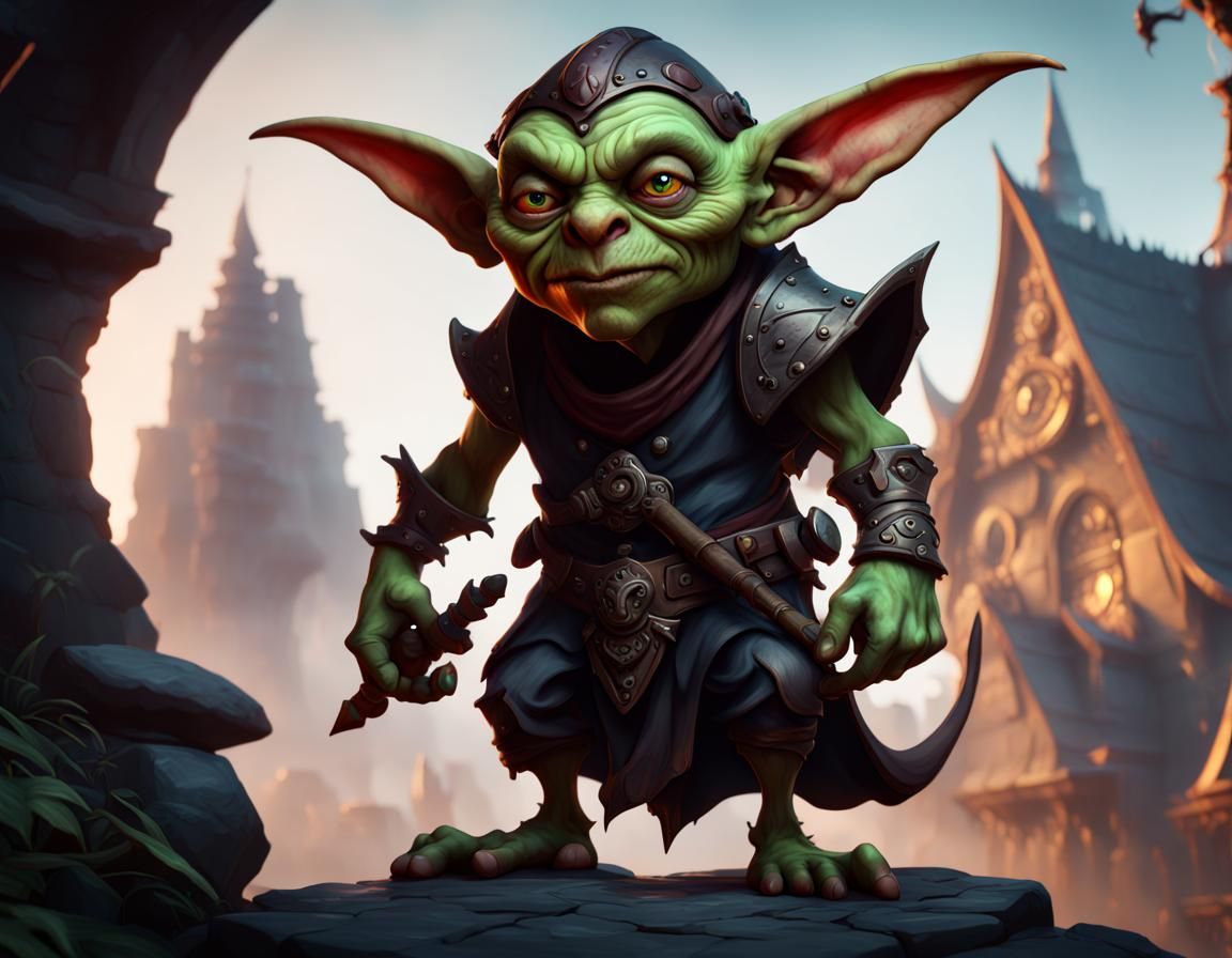 Detailed DND Goblin Matte Painting