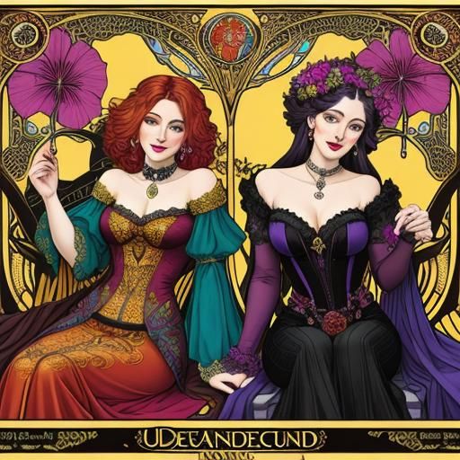 Decadent Girls' Night Out in Art Nouveau Style