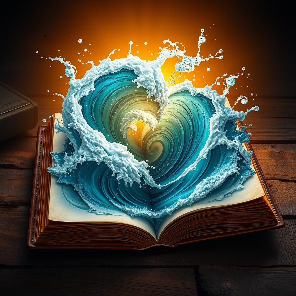 Ocean Waves Unleashed From Book, Concept Art