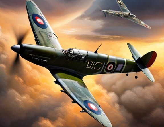 Spitfire in Battle of Britain over London