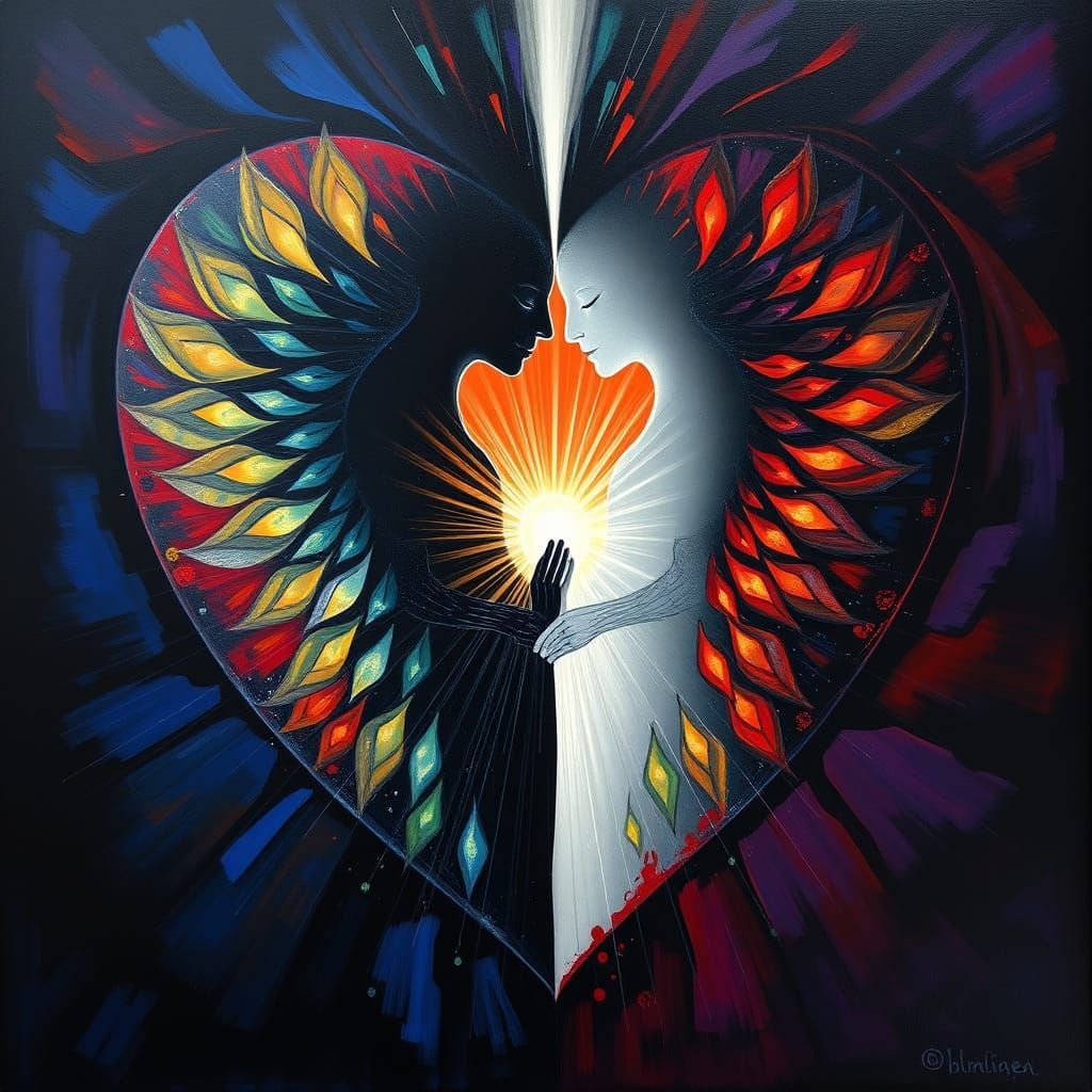 Oil Painting: Light and Shadow Divine Harmony