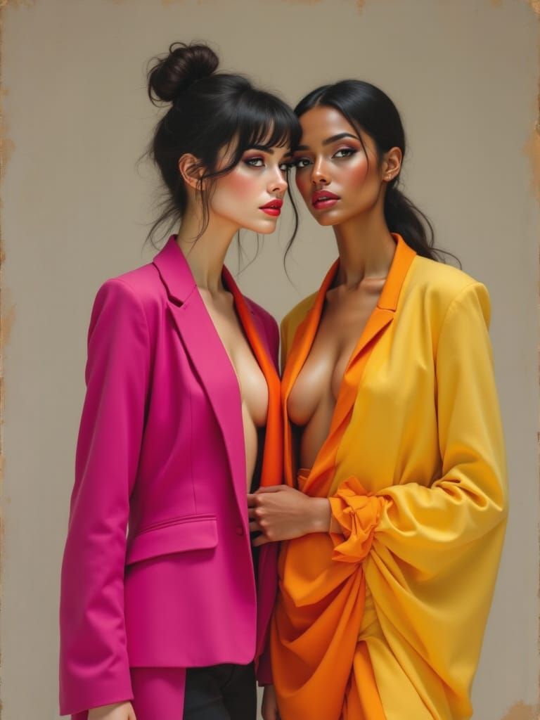 Striking Woman with Vibrant Blazer