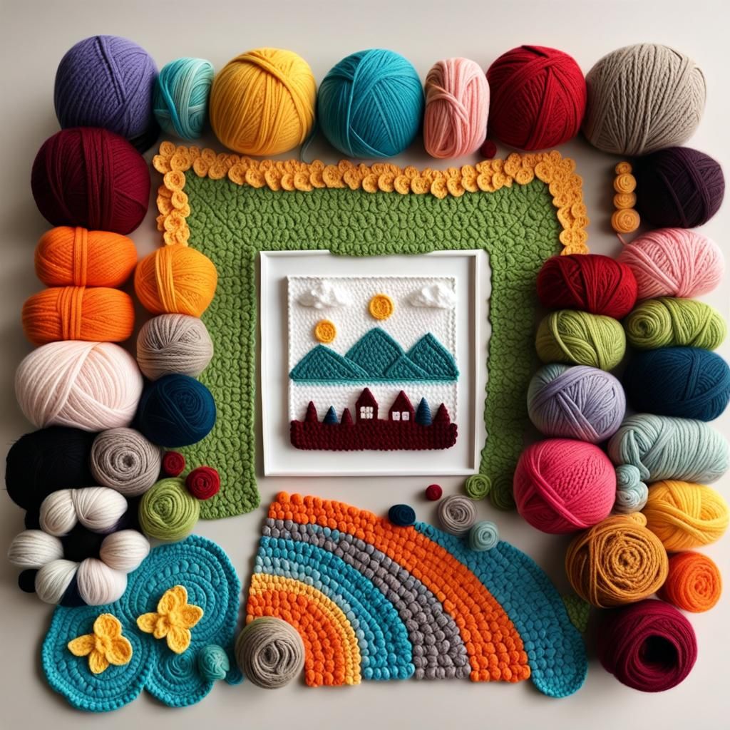 Yarn Landscapes and Crochet Dreamscapes in Abstract Art