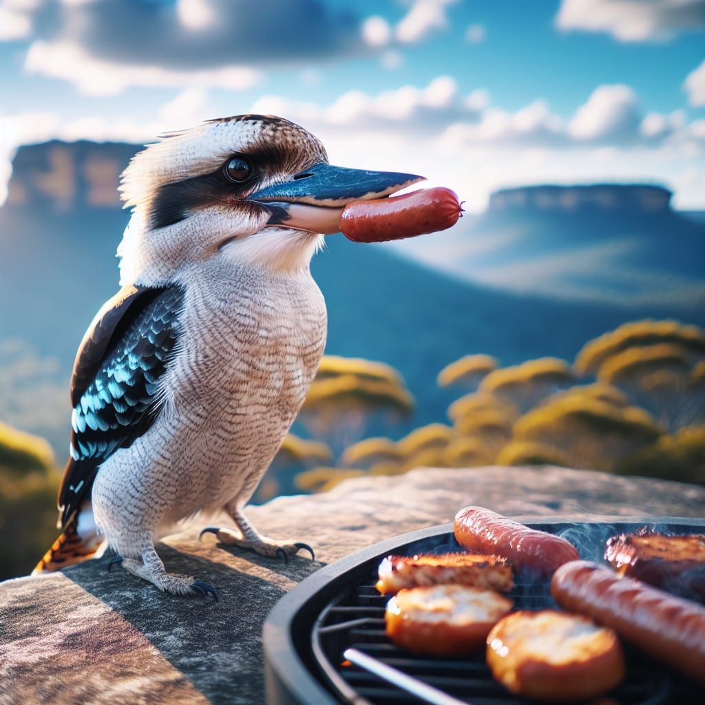 How to feed a kookaburra .. (you don't they help themselves!)