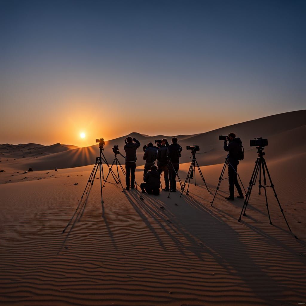 Photographers Capture Sunrise Over Dune 65, Namibia