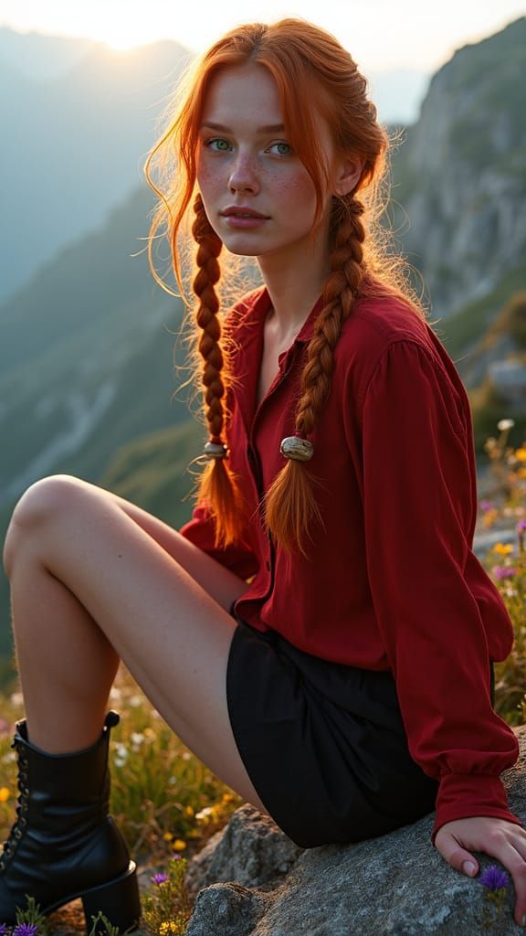 Celtic Fashion Meets Mountain Adventure Photography
