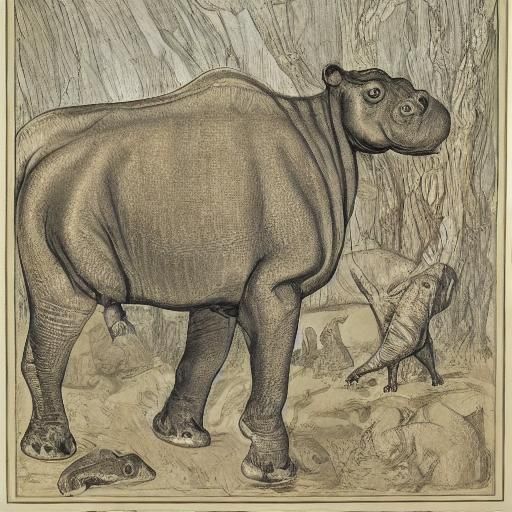 Upright Hippo Declares Himself a Hippie